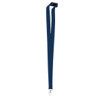 Lanyard personalizado de 2 cm com fecho de segurança BasicStyle Plus cor azul-marinho