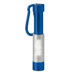 Lanterna com mosquetão e logo iluminado com LED Logolight Clip cor azul