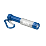 Lanterna com mosquetão e logo iluminado com LED Logolight Clip cor azul vista principal quarta vista