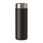 Termos personalizados de aço e bambu com infusor 400ml TeaBoo cor preto