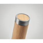 Termos personalizados de aço e bambu com infusor 400ml TeaBoo cor madeira quinta vista