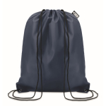 Saco-mochila promocional de plástico reciclado Urban Recycled cor azul-marinho