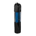 Tapete de yoga com bolsa personalizada com logo Namaste cor azul segunda vista
