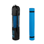 Tapete de yoga com bolsa personalizada com logo Namaste cor azul vista principal