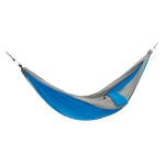 Cama de rede de viagem personalizada, nylon, saco e mosquetão Explorer cor azul real