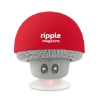 Altifalantes Bluetooth em forma de cogumelo original com ventosa Mushy cor vermelho vista principal