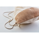 Mochila promocional de algodão 160 g/m² e juta Natural cor bege terceira vista