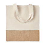Sacos de algodão com detalhe de imitação de juta 160 g/m2 Natural cor bege