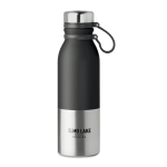 Garrafa térmica personalizada antigotas bicolor 600ml DoubleTwist cor preto vista principal