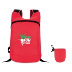 Mochila desportiva dobrável de poliéster com bolsa MiniMax cor vermelho vista principal