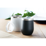 Copos térmicos personalizados de aço inoxidável 300ml Cuisine cor preto vista conjunto