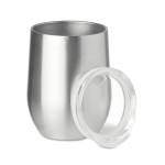 Copos térmicos personalizados de aço inoxidável 300ml Cuisine cor prateado mate segunda vista