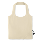 Saco dobrável personalizado de algodão 105 g/m2 Strawberry Cotton cor bege