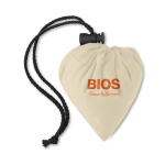 Saco dobrável personalizado de algodão 105 g/m2 Strawberry Cotton cor bege vista principal segunda vista