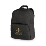Mochila poliéster para portátil com muita capacidade de arrumação 14'' cor preto imagem com logo