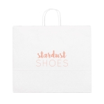 Saco kraft personalizado extra grande branco 100 g/m2 Retail XL cor branco imagem com logo 2