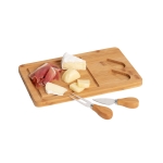 Tábua de queijos para brindar os clientes com dois utensílios Cheddar cor natural terceira vista