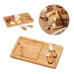 Tábua de queijos para brindar os clientes com dois utensílios Cheddar varias cores