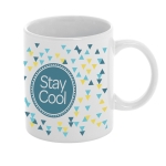 Caneca de cerâmica branca impressão a cor bem garrida 350ml Sublim cor branco imagem com logo