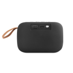 Coluna de som Bluetooth minimalista com alça e microfone Club cor cinzento segunda vista