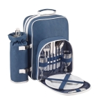 Mochila completa para piquenique com talheres Set Picnic Parkview cor azul terceira vista