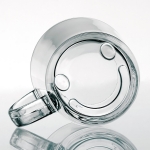 Canecas personalizadas baratas de vidro com smiley 230ml Cristal cor transparente terceira vista