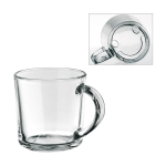 Canecas personalizadas baratas de vidro com smiley 230ml Cristal varias cores