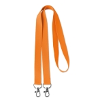 Lanyard Duo 15mm cor cor-de-laranja