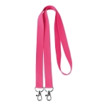 Lanyard Duo 15mm cor cor-de-rosa