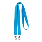 Lanyard Duo 15mm cor azul-claro