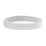 Pulseiras personalizadas baratas de silicone com logo em Baixo Relevo cor branco