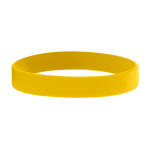 Pulseiras personalizadas baratas de silicone com logo em Baixo Relevo cor amarelo