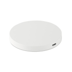 Carregador sem fios barato com logo colorido Fullprint Round cor branco terceira vista