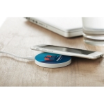 Carregador sem fios barato com logo colorido Fullprint Round cor branco vista conjunto principal