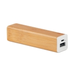 Powerbank de bambu impresso ou gravado 2.200 mAh Bamboo cor madeira