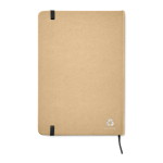 Caderno personalizado papel reciclado folhas A5 linhas EcoNote cor preto segunda vista