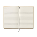 Caderno personalizado papel reciclado folhas A5 linhas EcoNote cor preto quarta vista