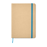 Caderno personalizado papel reciclado folhas A5 linhas EcoNote cor azul