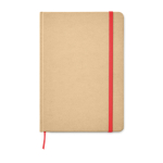 Caderno personalizado papel reciclado folhas A5 linhas EcoNote cor vermelho