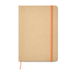 Caderno personalizado papel reciclado folhas A5 linhas EcoNote cor cor-de-laranja