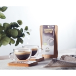 Conjunto 2 chávenas de café pequenas com base de bambu 60ml Espresso cor transparente segunda vista conjunto 2