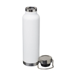 Garrafas de aço térmicas com ampla abertura 650ml Avenue Lake cor branco vista impressão tampografia