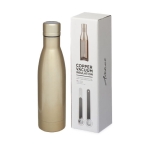 Garrafa personalizada de qualidade de aço inoxidável 500ml Avenue Lane cor dourado segunda vista frontal