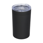 Copo térmico de aço com fecho anti-gotas 330ml Coffee Club cor preto segunda vista frontal