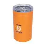 Copo térmico de aço com fecho anti-gotas 330ml Coffee Club cor cor-de-laranja vista impressão tampografia