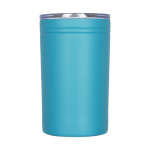 Copo térmico de aço com fecho anti-gotas 330ml Coffee Club cor turquesa segunda vista frontal