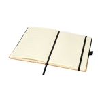 Elegante caderno capa de cortiça, folhas A5 pautadas JournalBooks Cork cor preto segunda vista