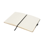 Elegante caderno capa de cortiça, folhas A5 pautadas JournalBooks Cork cor preto