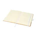 Elegante caderno capa de cortiça, folhas A5 pautadas JournalBooks Cork cor branco segunda vista