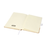 Elegante caderno capa de cortiça, folhas A5 pautadas JournalBooks Cork cor branco terceira vista